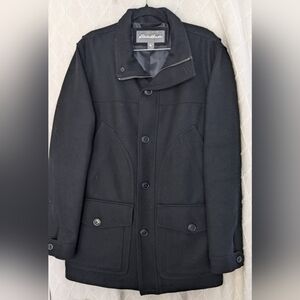 Eddie Bauer Wool Pea Coat Men’s Double Breasted Black Size M
